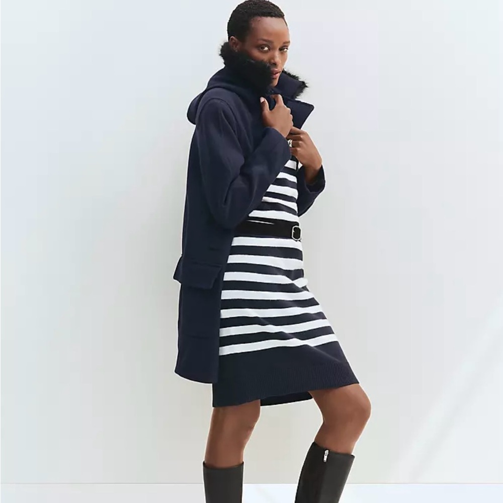 NWT! Ann Taylor Petite Stripped Sweater Dress